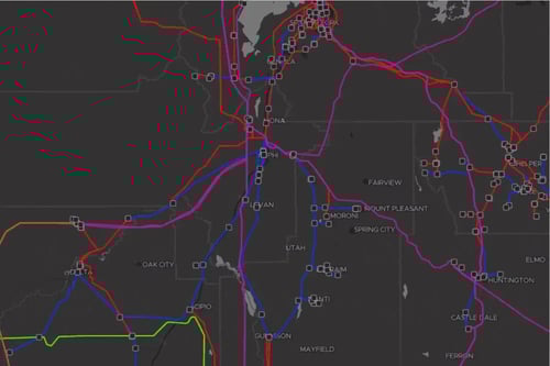 utah-map grid capacity planning example